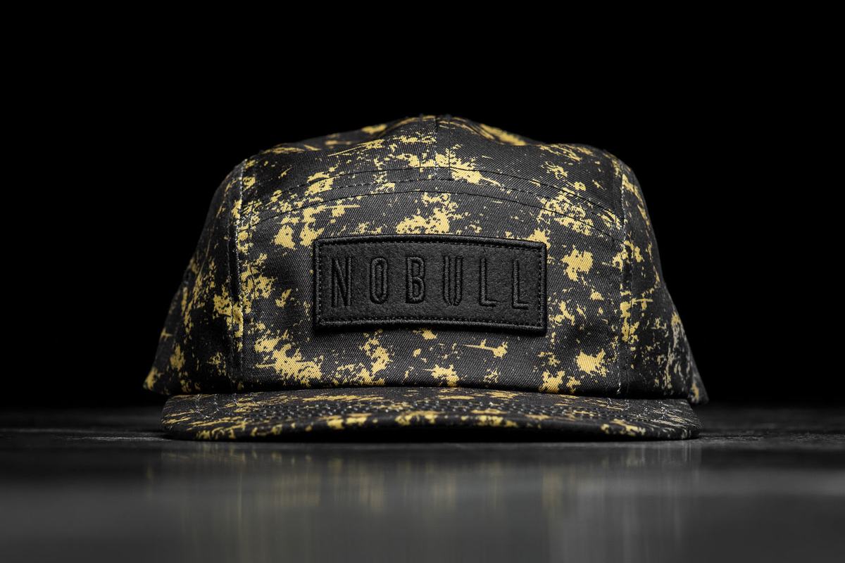 Nobull 5-panel Pride Women's Hats Black Gold | Australia (XN7502)